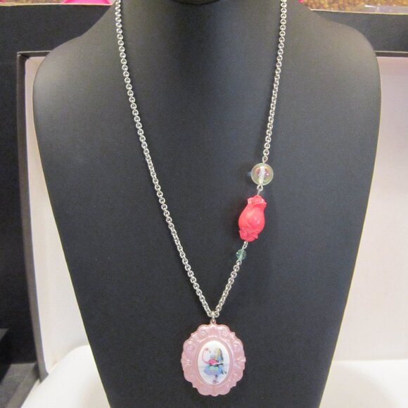 Tarina Tarantino Jewelry - TARINA TARANTINO ALICE IN WONDERLAND CAMEO PENDANT~ALICE WITH FLAMINGO